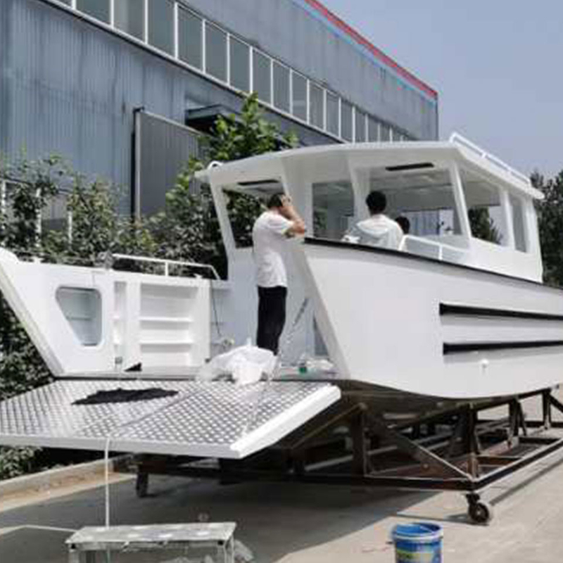 Bateau en aluminium de bateau de débarquement de 9m transportant le bateau de débarquement de ferry de bateau de cargaison de 5 tonnes avec la cabine pour des ventes