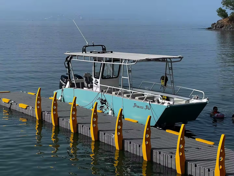 Bateau en aluminium de péniche de débarquement de console de 9m transportant le péniche de débarquement de ferry de bateau de cargaison de 5 tonnes avec la console en ventes