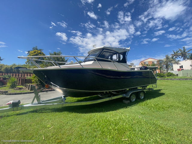 Ventes d'usine 7.5M Profisher cabine entièrement fermée bateau de pêche en eau salée bateau en aluminium