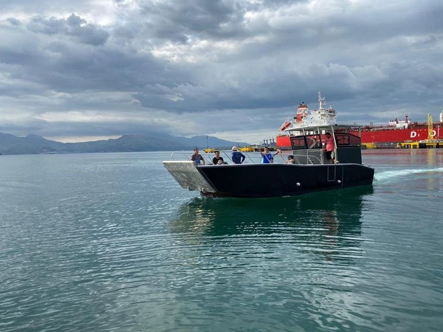 Bateau de vitesse de travail de péniche de débarquement en aluminium de soudure complète de 10 m
