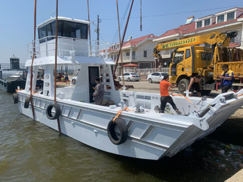 Barge de péniche de débarquement en aluminium de 12 m, Certification CE de 39 pieds, barge de bateau de travail à Double pont avec Cockpit de 40 pieds et 12 m 