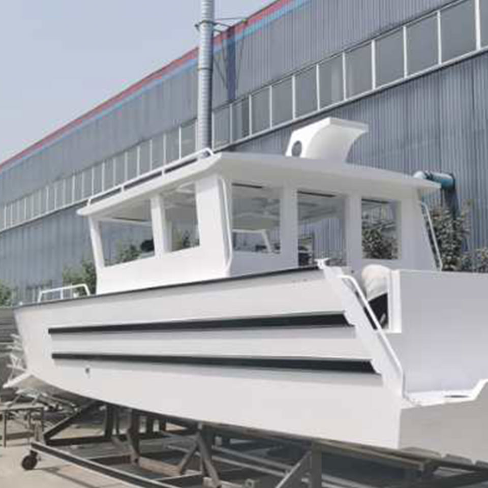 Bateau en aluminium de bateau de débarquement de 9m transportant le bateau de débarquement de ferry de bateau de cargaison de 5 tonnes avec la cabine pour des ventes