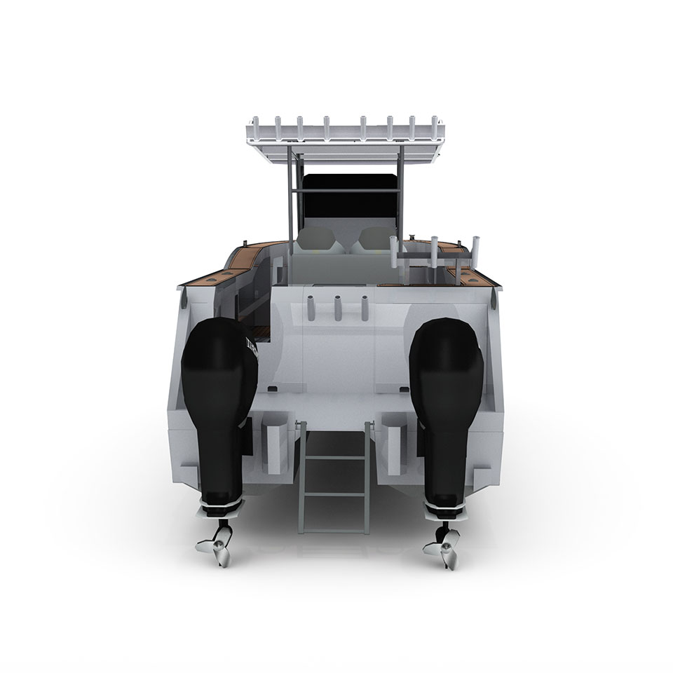 Console centrale du catamaran de 7,9 m