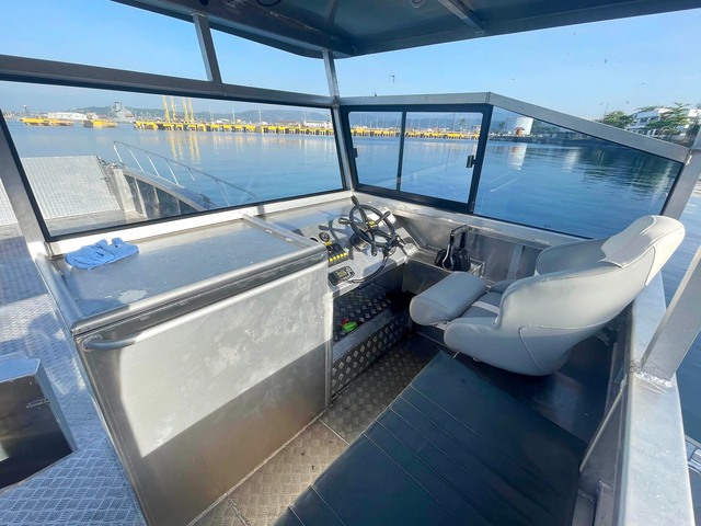 Barge de péniche de débarquement de fret en aluminium de 10 m 