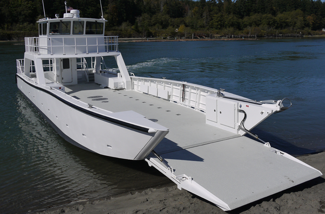 14m 13 tonnes charge aluminium haute mer cargo barge bateau péniche de débarquement à vendre