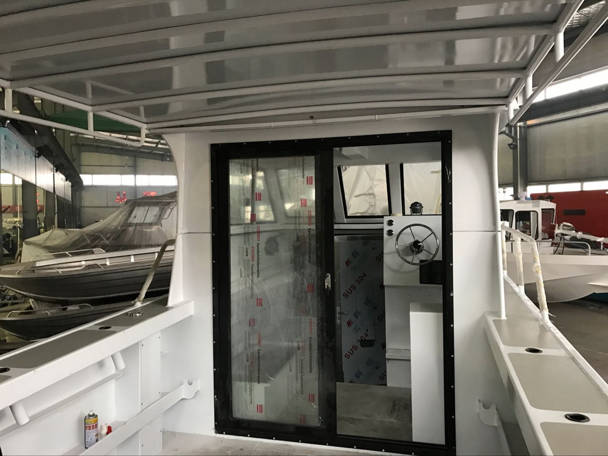 bateau en aluminium de luxe de yachts confortables de style de vie de 9m pour la pêche et les loisirs