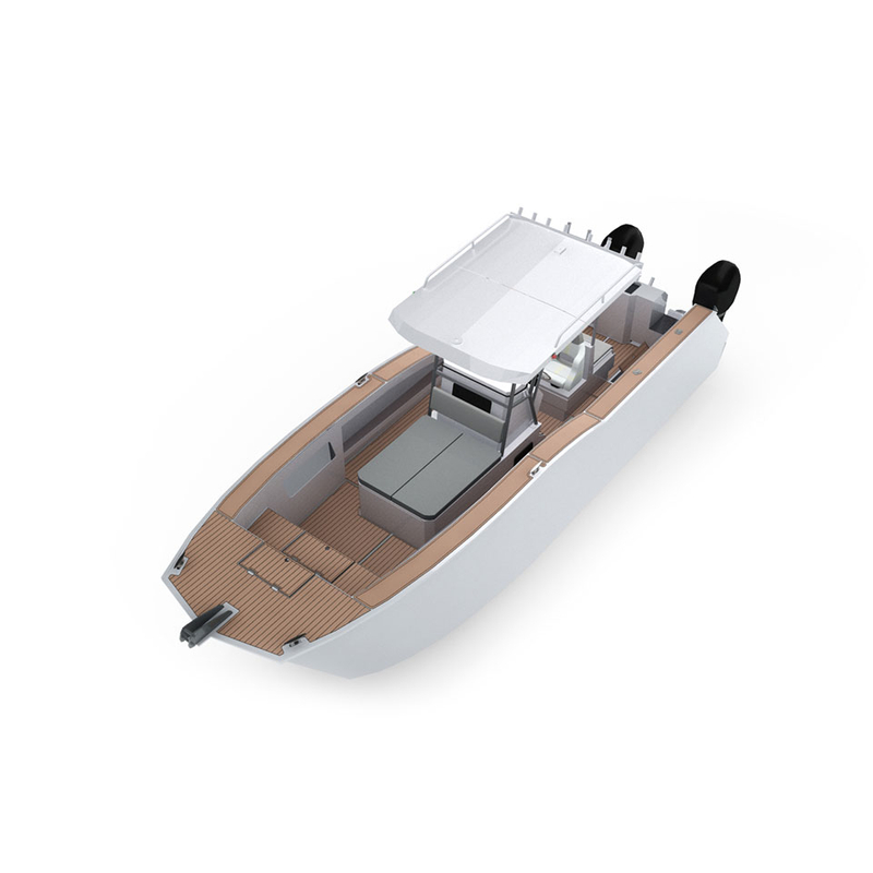Console centrale du catamaran de 7,9 m
