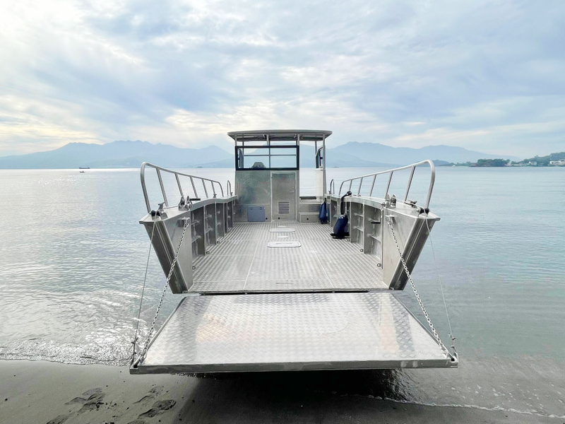 Bateau de travail en aluminium de péniche de débarquement de 10 m/33 pieds dans une capacité de chargement de 7 tonnes