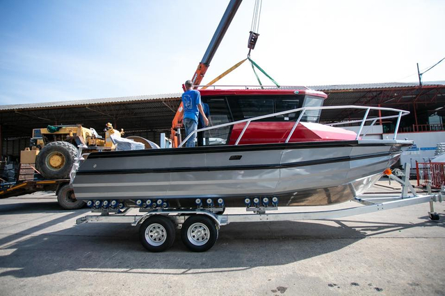 bateau de pêche en aluminium de croiseurs de cabine à grande vitesse de yacht de luxe de 25ft 7.5m