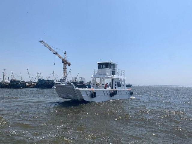 Barge de péniche de débarquement en aluminium de 12 m, Certification CE de 39 pieds, barge de bateau de travail à Double pont avec Cockpit de 40 pieds et 12 m 